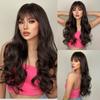 Red Synthetic Wigs Long Body Wavy Wig Natural Hairline Daily Red Hair Heat Resistant Fiber Smooth Party Cosplay Wig