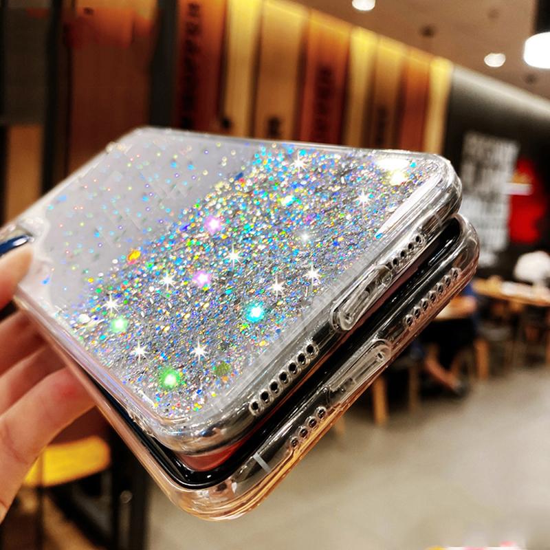 Colorful Glitter Epoxy Soft Case For Samsung Galaxy A12 A32 A42 A52 A72 5G Bling Star TPU Back Cover For Samsung S21 S30 Plus Ultra Phone Case Bumper