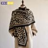 Women Scarf Luxury Autumn Winter Warm Vintage Leopard Print Scarve Pashmina Mujer Femme Foulard Bufanda