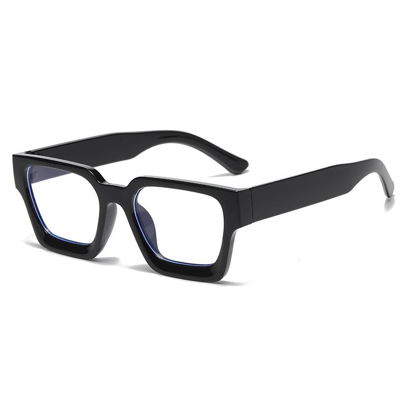 532 Square Concave Glasses Frame 4 Anti-Blue Flat Glasses, Trendy Glasses Frame