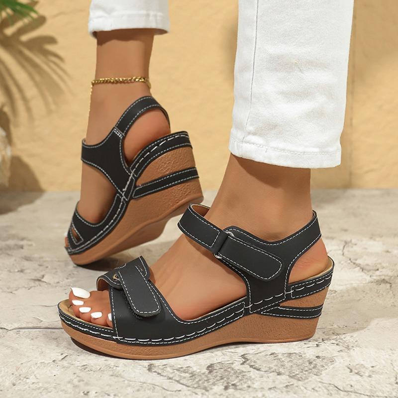Fashion New Style Women Sandals Soft Stitching Ladies Comfortable Flat Sandals Women Open Toe Beach Shoes Woman Footwear Sandals Treking
