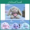 Adorable Porte-clés Lapin en Peluche Mignonne Poupée Suspendue en Forme de Cœur Jouet Doux Pour Sacs