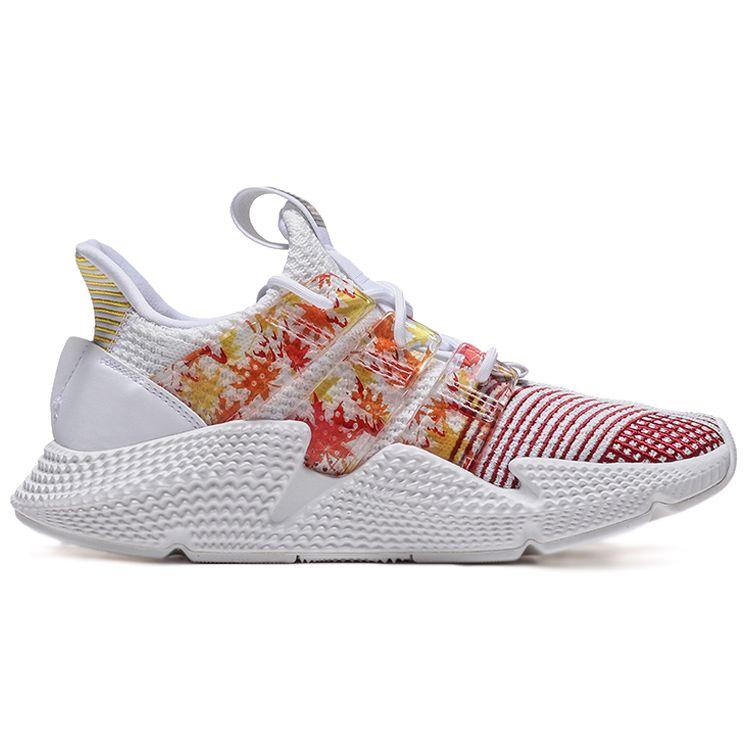 Adidas Originals Prophere Fabric Synthetic Leather Casual Slip-Resistant Durable Low-Top Lifestyle Shoes Women Sneakers White Red Yellow FV4542