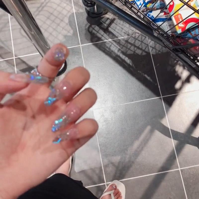 

Aurora Diamond Super Flash Носимый маникюр Наклейки для накладных ногтей