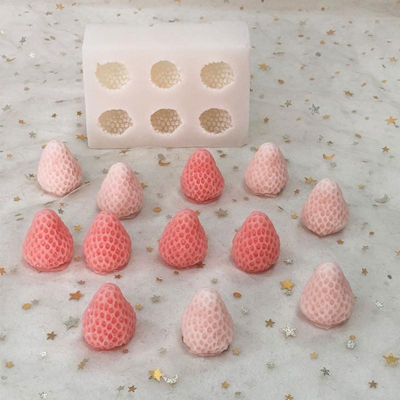 Strawberry Silicone Molds 3D Silicone Molds Craft Moulds Strawberry Shaped Silicone Soap Molds Silicone  for