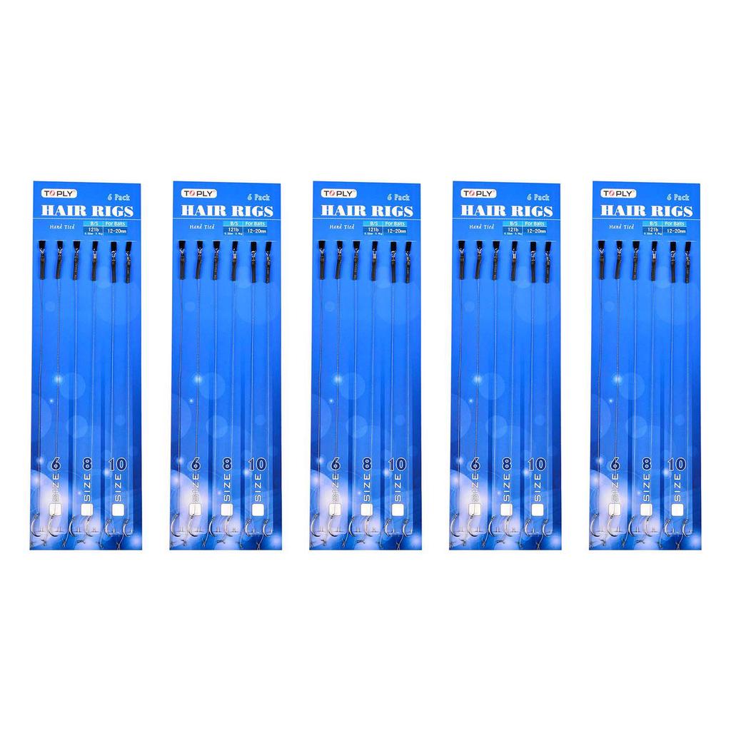 Hair Rigs Carp Fishing Course Fishing Sizes 6 8,10 Barbless Hooks 12lb Braid