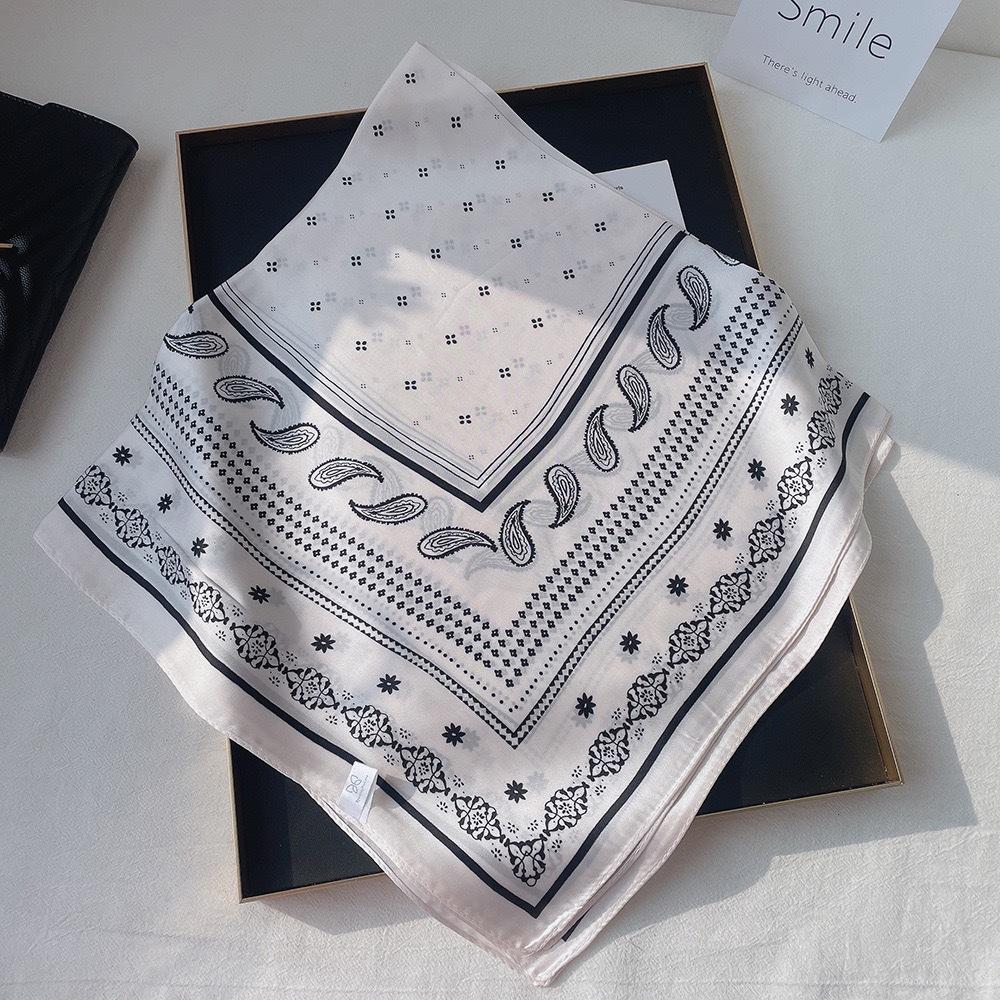 70cm Hair Print Silk cool Feeling Scarf For Women Fashion NeckTie Hand Bag Foulard Wrist Kerchief Shawl Wraps Hajib Lady