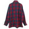 70s vintage Check Pattern Long sleeve Wool shirt L Red Men's Used