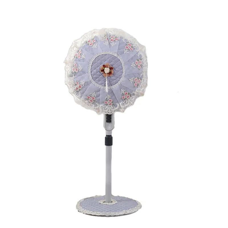 

1/2Pcs Lace Floral European Style Dust Cover All Inclusive Floor Fan Covers Universal Electric Fan Embroidery