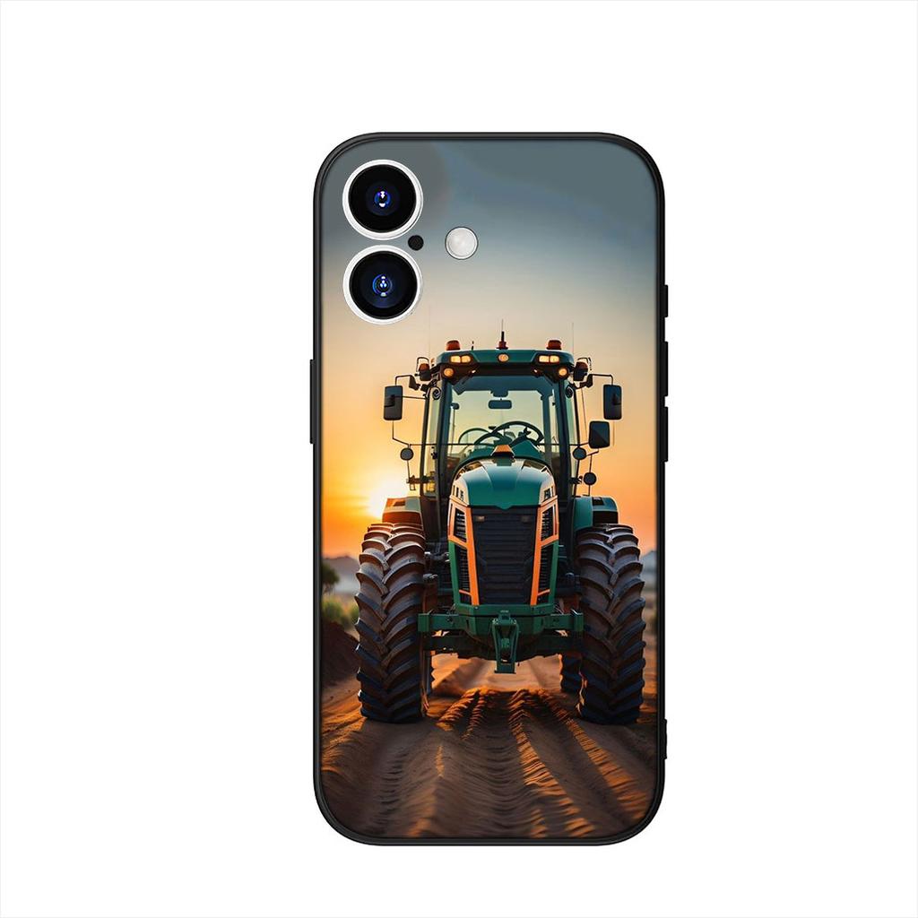 Farm Vehicle Tractor Wallpaper Phone Cover Case for Apple iPhone 16 15 14 Plus 13 12 Mini 17 Pro Max + 16E Air 16+ ProMax Casing
