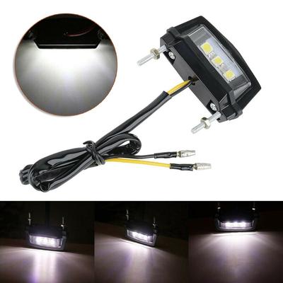 12V License Plate Light Accessories Black Housing LED