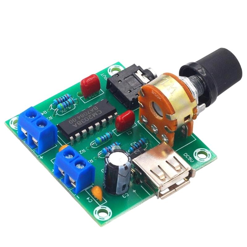PM2038 5Wx2 Auditory Amplifier Board with USB Power Supply Circuit for DIY Projects and Clear Sound Output