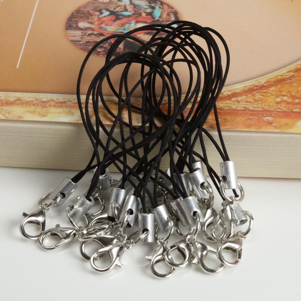 20/40pcs Colorful Lobster Clasp Rotating Lanyard Keychain Phone Charms for DIY Handmade Jewelry Pendant Accessories