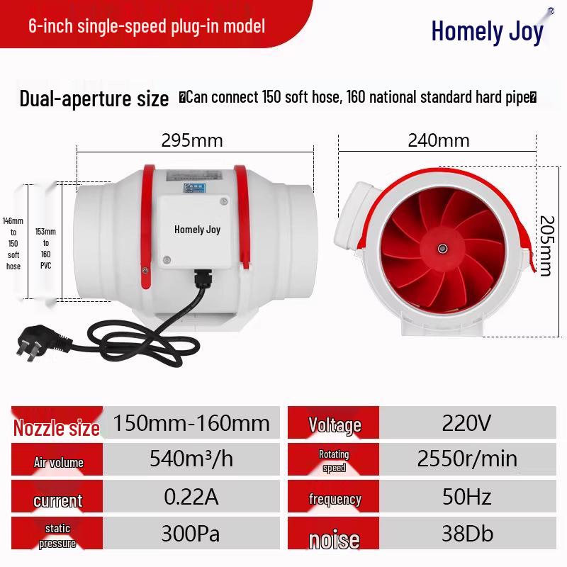 Remote-Controlled Axial Flow Indoor Exhaust Fan with Turbo Ventilation