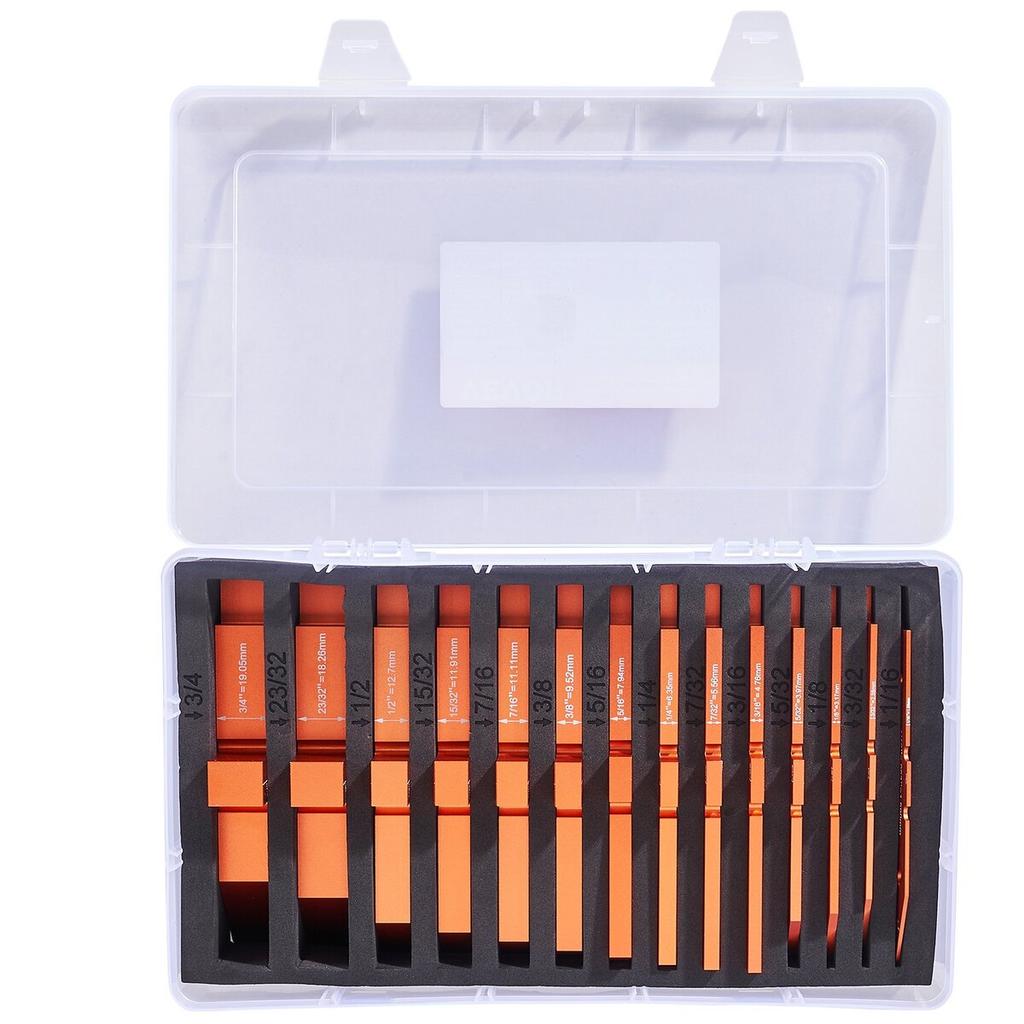 Router Table Setup Bars 14PCS Precision Aluminum Setup Blocks Height Gauge