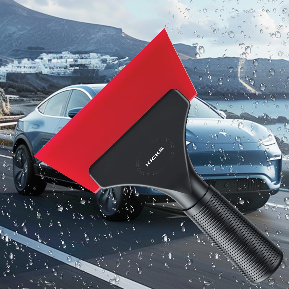 

KICKS Car Film Scraper Water Scraper Plastic Scraper Rubber Scraper kicks красный