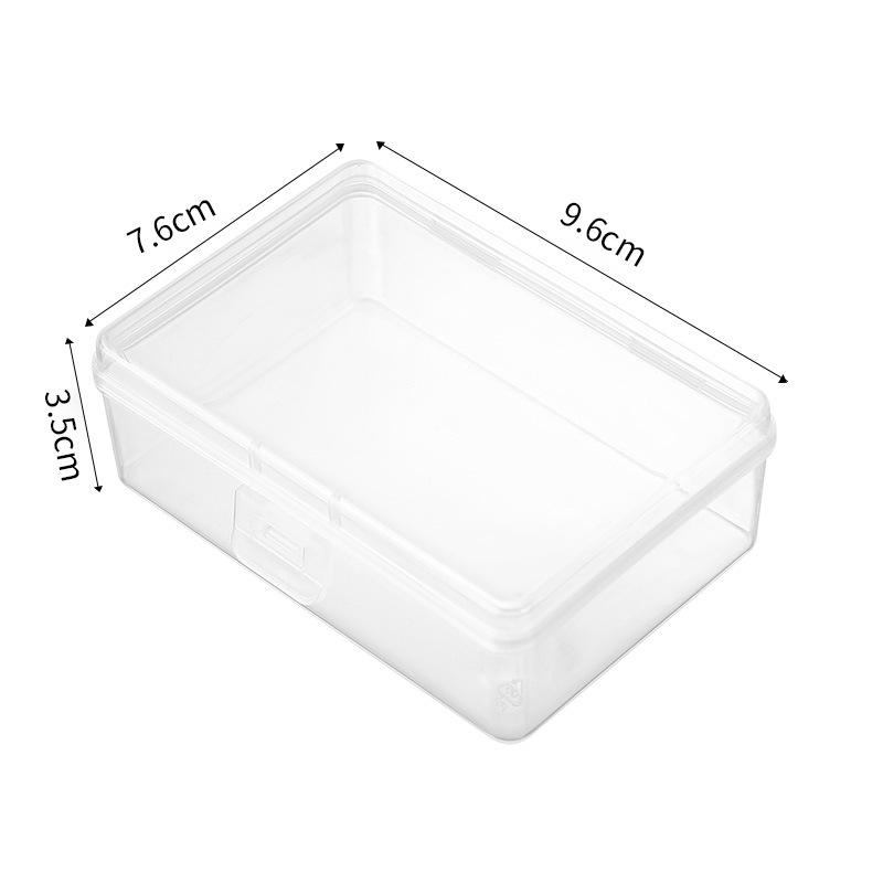 Obdélníkový průhledný PP plastový úložný box na sluchátka a psací potřeby