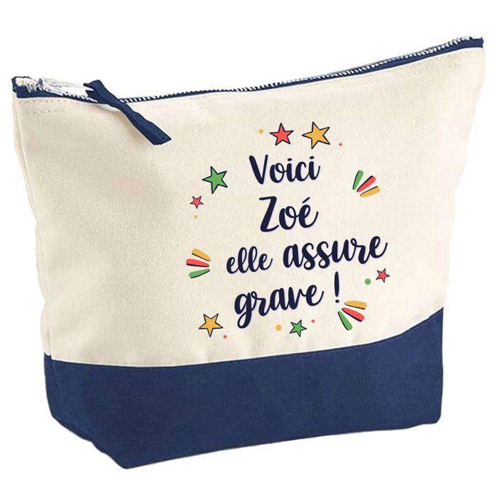 Trousse de maquillage - PLANETEE - Zoé elle assure grave - Grand format - Impression sublimation HD - Fabriquée en France