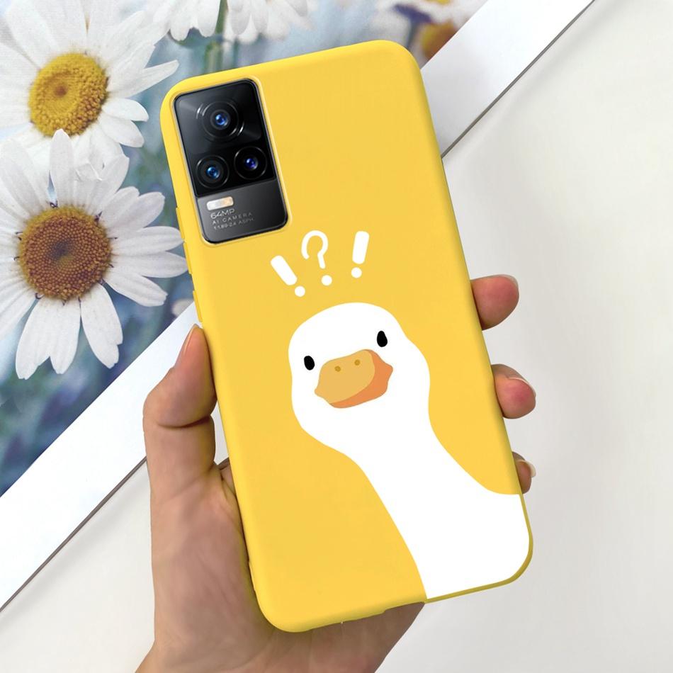 For Vivo V21e Case Vivo V21E 4G V 21E V2061 Lovely Cartoon Candy Color Soft Silicone TPU Phone Back Cover