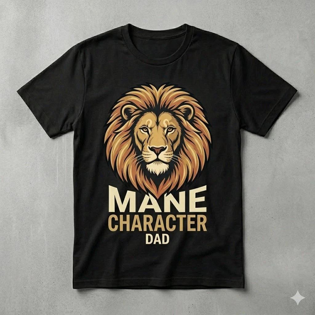 Mane Character Dad Lion Shirt Funny Father’s Day Gift Tee XXXL