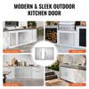 BBQ Access Door, 889x610 Mm Double Outdoor Kitchen Door, Stainless Steel Flush Mount Door, Wall Vertical Door with Handles, for BBQ Island, Grilling