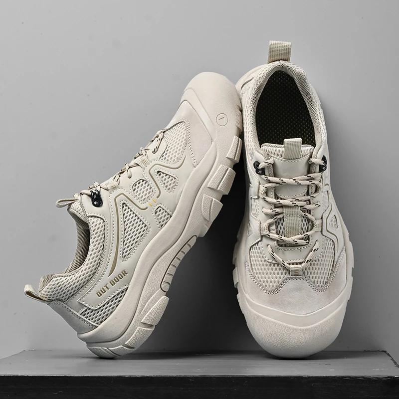 Fashion New Mesh Shoes Breathable Summer Shoes for Men Beach Casual Wear Sandals Man Quick Dry Wading Aqua Shoes Male Treking Footwear