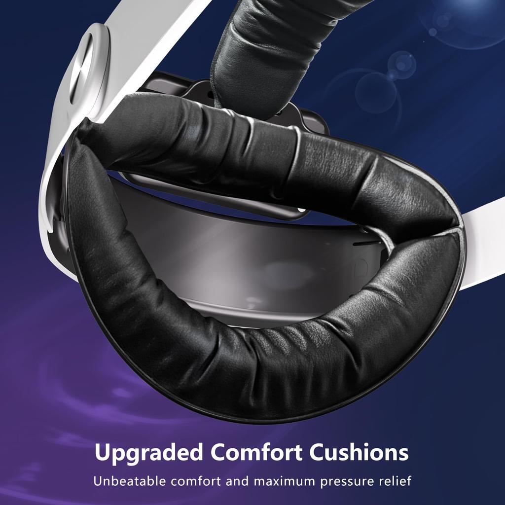 With 10000mAh Battery Comfort Head Strap for Meta Quest 3/Quest 3S Replacement of Elite Strap Enhanced Playtime and Support