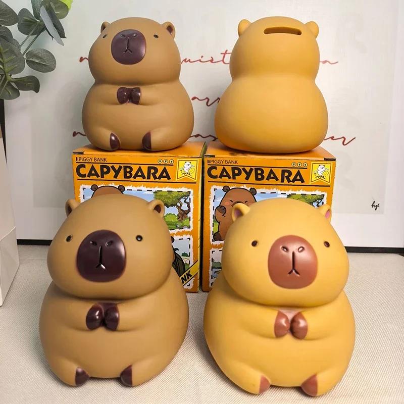 Cute Cartoon Vinyl Capybara Piggy Bank Decoration For Bedroom Animal Shaped Household Kid Money Banks Kids Capybara Coin Can