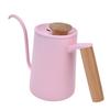 Edelstahlgriff Tropfkaffeekanne Schwanenhalsausguss Tropfkessel Kaffee Teekanne Pink600ml