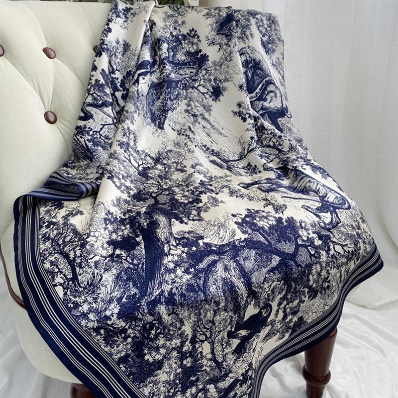 Fantasy Jungle, Silk Crepe Satin Square Scarf Women'S Spring And Autumn Versatile Mulberry Silk Scarf Manufacturer