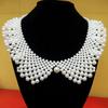 Faux Pearl Fake Collar Women Beaded False Collar Choker Detachable Retro Fake Collar for Sweaters Dresses Dating Wedding