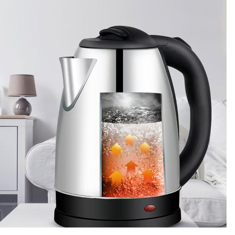 Reise-Elektrokocher 2L Edelstahl Tragbarer Wasserkocher für Tee Kaffee Zuhause Hotel Reisegebrauch