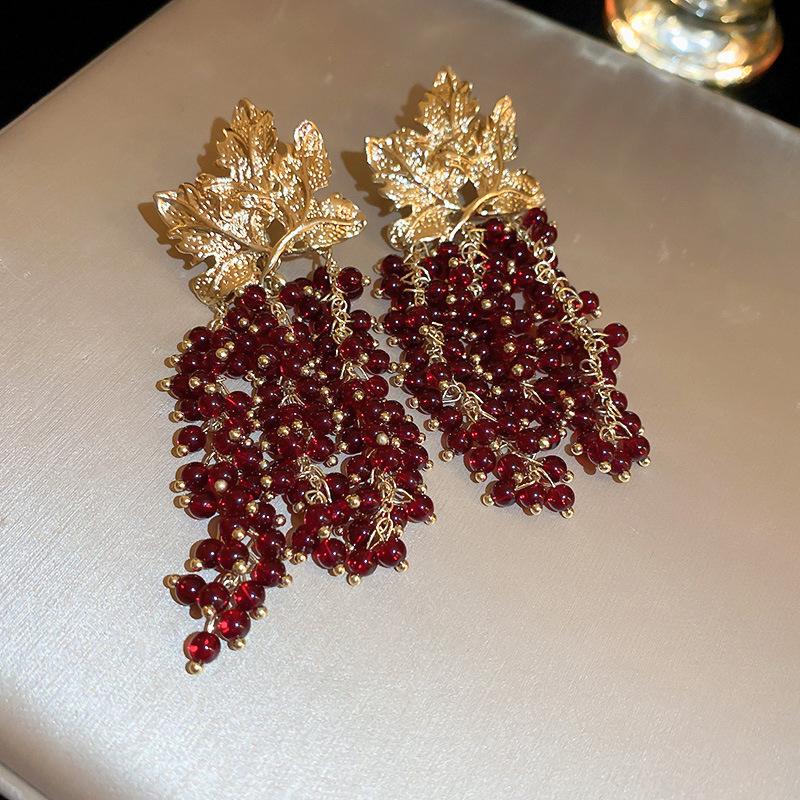 

Серьги-кисточки из серебряных игл и виноградной лозы, длинные серьги с бахромой, французские ретро, преувеличенные серьги в стиле тяжелой промышленности, темпераментные серьги высокого класса