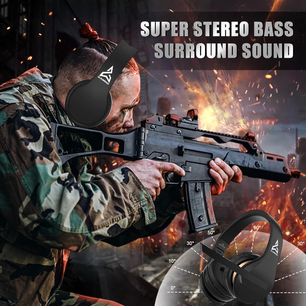 Casque Gaming V6 Stéréo avec Microphone pour Nintendo Switch Casque Gaming Filaire 3,5 mm pour Ps4 PC