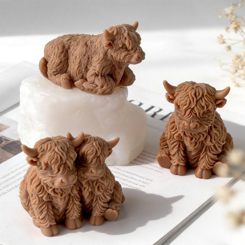 Yak Silicone Candle Molds Animal Shape Silicone Mould for Making Candle Soap Home Decoration Gypsum Figurine Resin Art