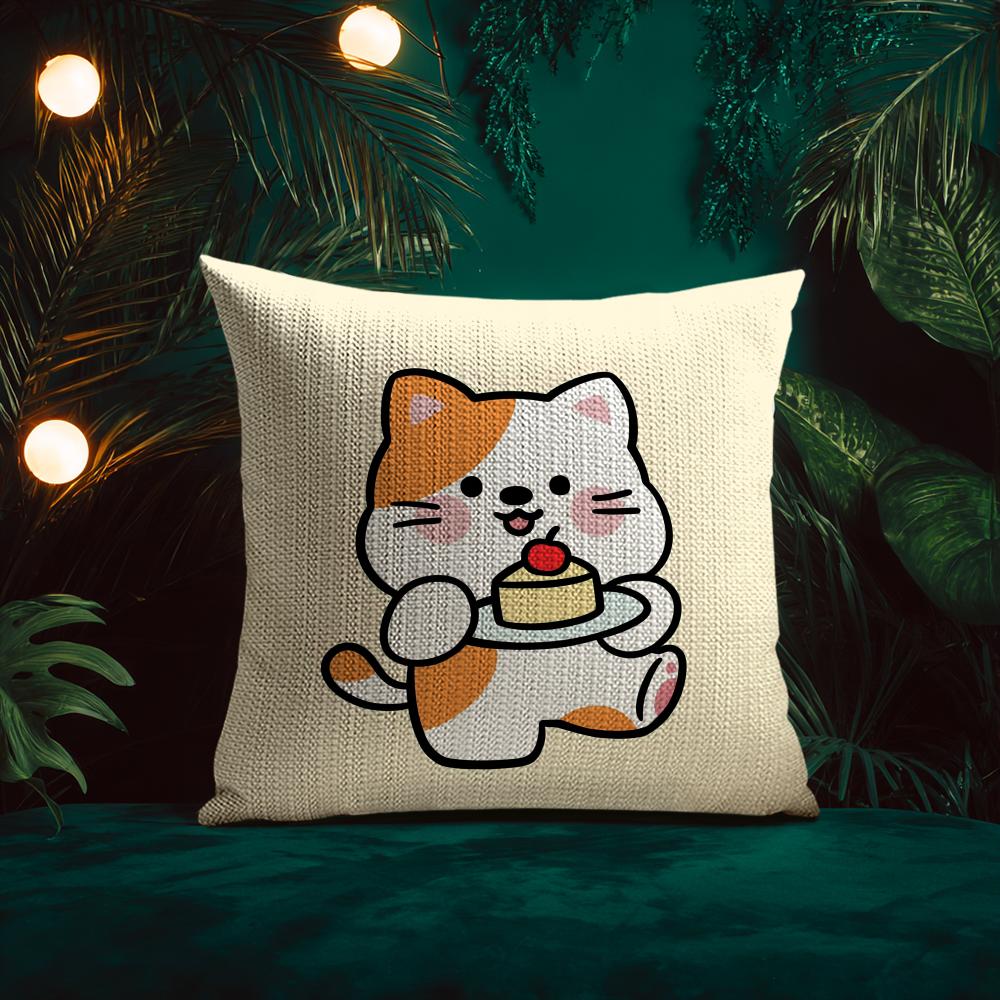 Bakery Animal Cartoon Collection Cushion Cover Silky elegant Comfort Sofa Bed Invisible zipper Beach pillowcase