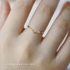 14K Goldplattierter S925 Sterling Silber V-förmiger Ring mit Zirkonia - Eleganter Japanischer Stil für Damen