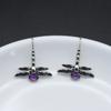 Retro Silver Color Dragonfly Animal Earrinsg Hook Dangle Earrings Party Women Elegant Jewelry