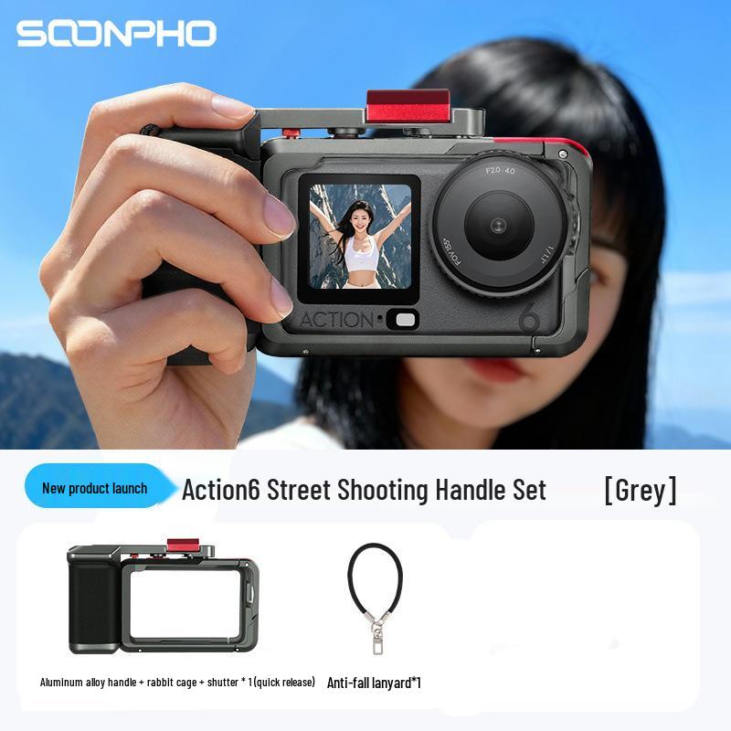 DJI Action 6/5pro/4/3 Street Shooting Rabbit Cage SP-A1 with Handle and Shutter