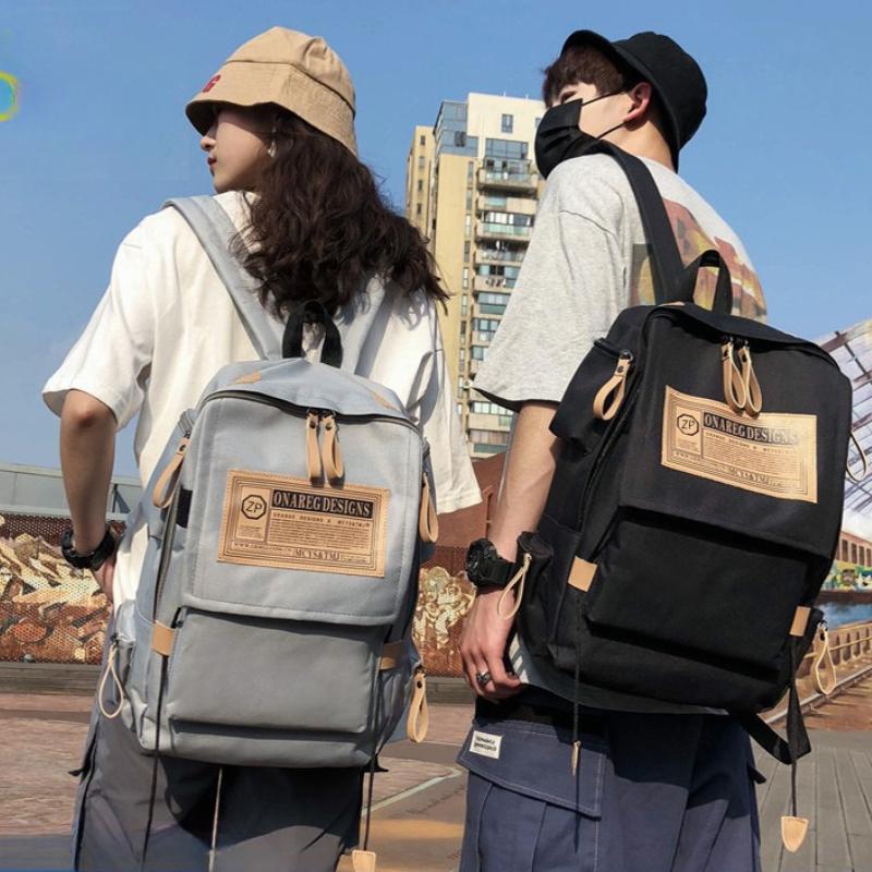 Fashionable Couple Backpacks Korean Style Cool Men's Backpacks and Women's Backpacks Wholesale Lightweight Student Schoolbags