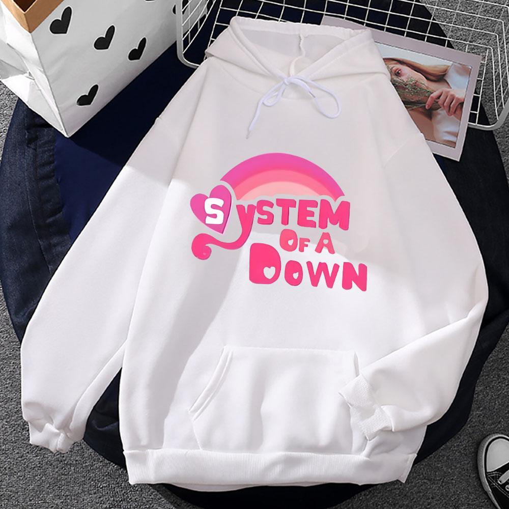 System of A Down Hoodie Streetwear Grunge Clothing Winter Fleece Sweatshirts Vintage Sudaderas Crewneck Pullovers