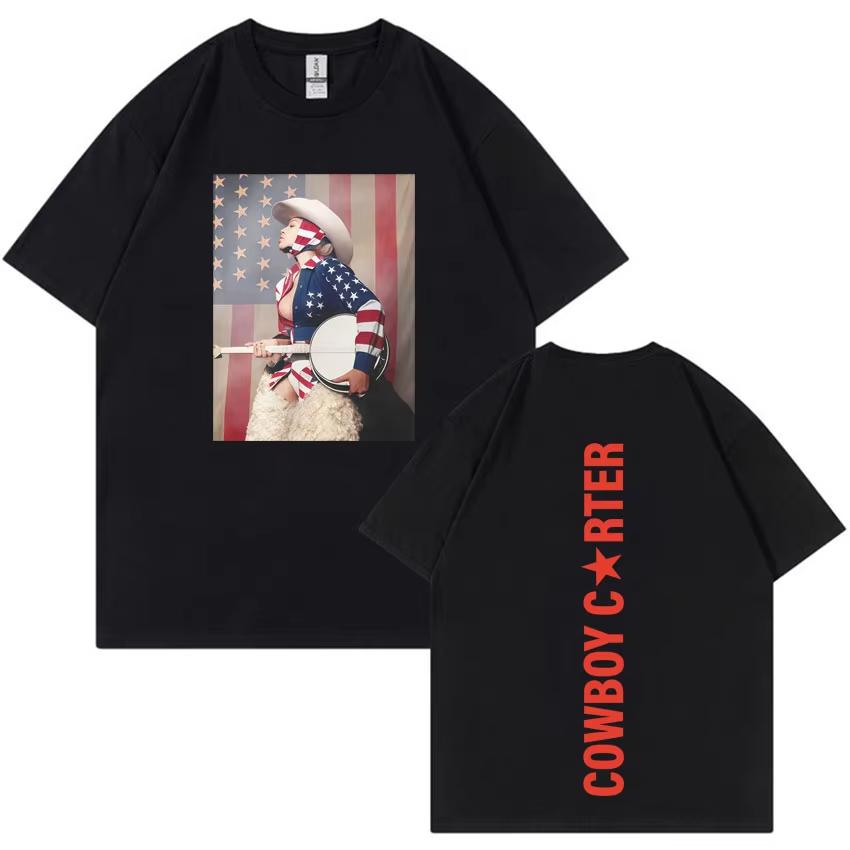 2026 Beyonce Cowboy Carter Trendy Tour Print Unisexs High Quality Aesthetic Summer Casual Tee Shirts Unisex Fans Gift 3XL