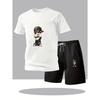 Hot Sale Summer Men's Short Sleeve T-Shirt + Shorts Set Breathable Quick Dry Casual Sports Suit Round Neck Fitness Home Outdoor