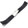 Moda impermeável listrado silicone pulseira de relógio implantação fivela pulseira