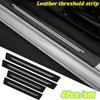 4Pcs/set New Universal Carbon Fiber Leather Car Door Sill Protection Strip Durable Anti-Scratch Decor Sticker Car Accessories