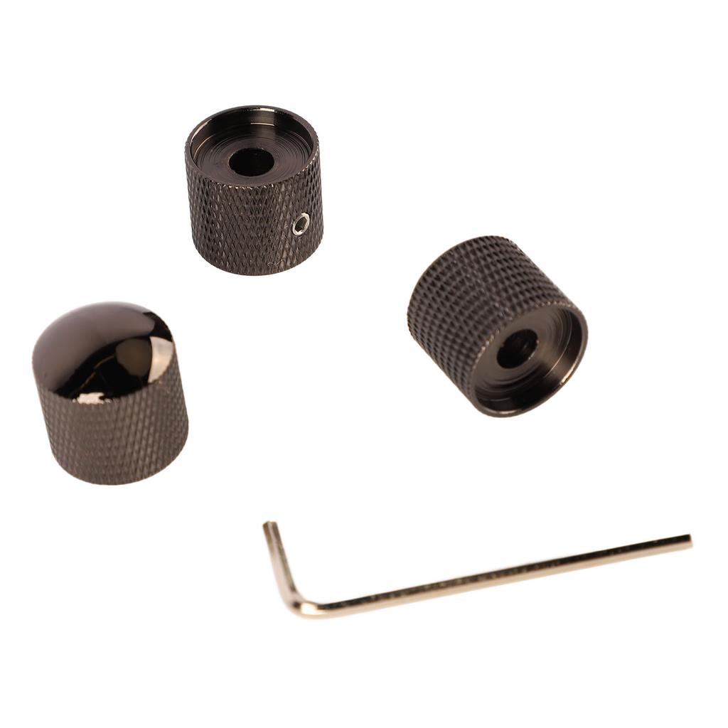 3 Stück Gitarre Dual Stacked Knöpfe Tonregler Metallknopf Ersatz für E-Gitarre Bass GD107