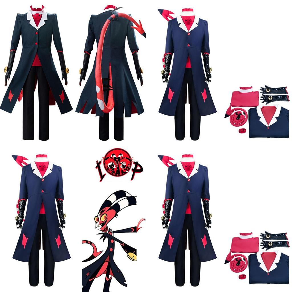Hazbin Hotel Blitzo Cosplay Costume Jacket Set With Tie And Gloves Perfect For Anime Fans
