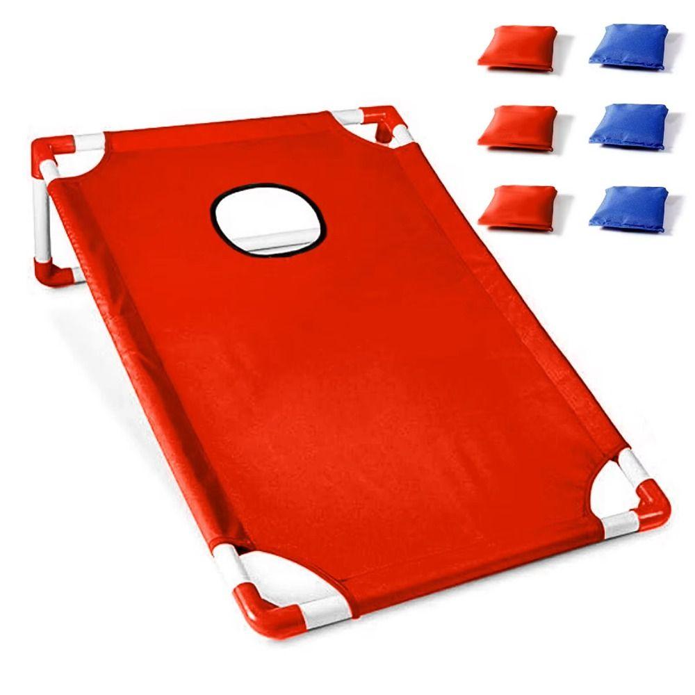 Throwing Cornhole Set Red Blue Cornhole Game Board Portable Bean Bags Game  Yard Beach