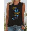 Γυναικείο Καλοκαιρινό Αμάνικο Μπλουζάκι T-shirt με Σχέδιο Πεταλούδα, Φαρδύ, Διαπνέον και Άνετο, Στυλ High Street, Unisex