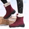 Winter Snow Boots Women Waterproof Suede Warm Plush Non-Slip Rubber Skiing Hiking Shoes Stylish Winter Essential Causal Shoes